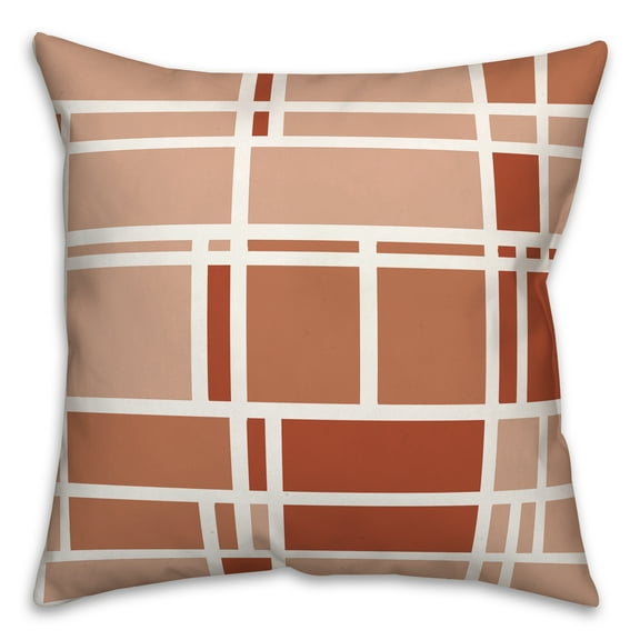 Creative Products Terra Cotta Geo Grid 18x18 Indoor / Outdoor Pillow