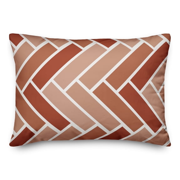 Creative Products Terra Cotta Modern Geo Rectangles 14x20 Indoor / Outdoor Pillow