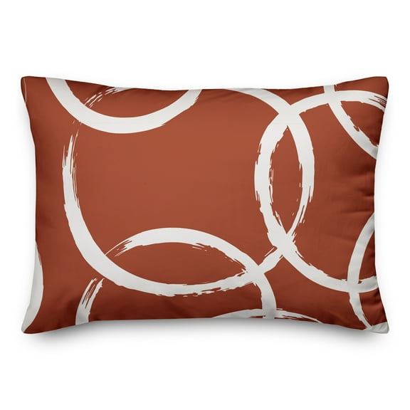 Creative Products Terra Cotta and White Circles 14x20 Indoor / Outdoor Pillow