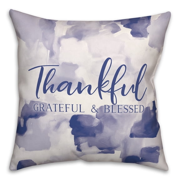 Creative Products Thakful Grateful Blessed 18 x 18 Spun Poly Pillow