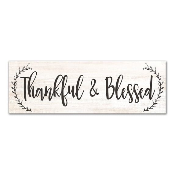 Creative Products Thankful & Blessed 12x36 Canvas Wall Art
