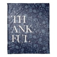 thumbnail image 1 of Creative Products Thankful Blue Floral 50 x 60 Coral Fleece Blanket, 1 of 3