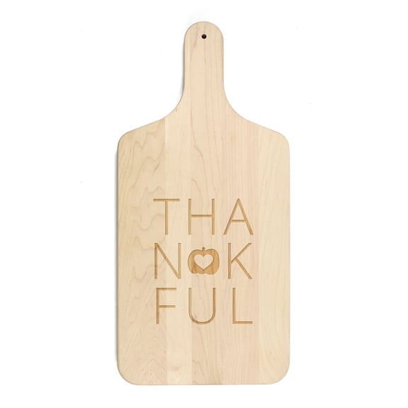 Creative Products Thankful Pumpkin Icon 8 x 17 Maple Paddle Cutting Board