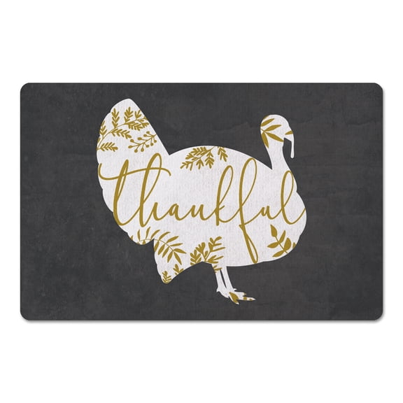 Creative Products Thankful Turkey Leaves 27x18 Floor Mat