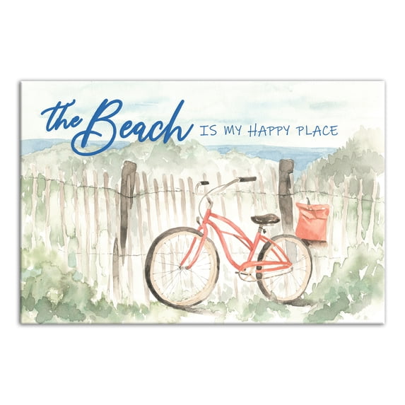 Creative Products The Beach is My Happy Place 18x12 Canvas Wall Art