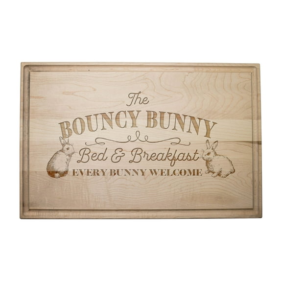 Creative Products The Bouncy Bunny Bed and Breakfast 17 x 11 Maple Cutting Board