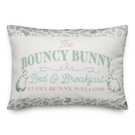 Creative Products The Bouncy Bunny Bed and Breakfast 20 x 14 Spun Poly Pillow