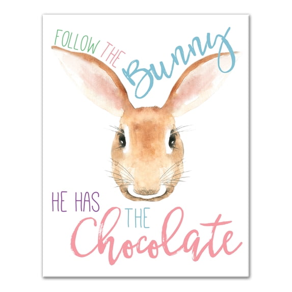 Creative Products The Bunny Has Chocolate 11 x 14 Canvas Wall Art