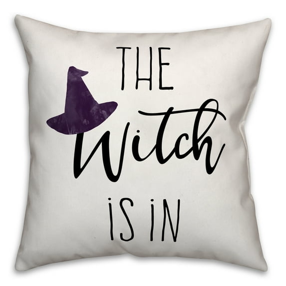 Creative Products The Witch Is In 18x18 Spun Poly Pillow
