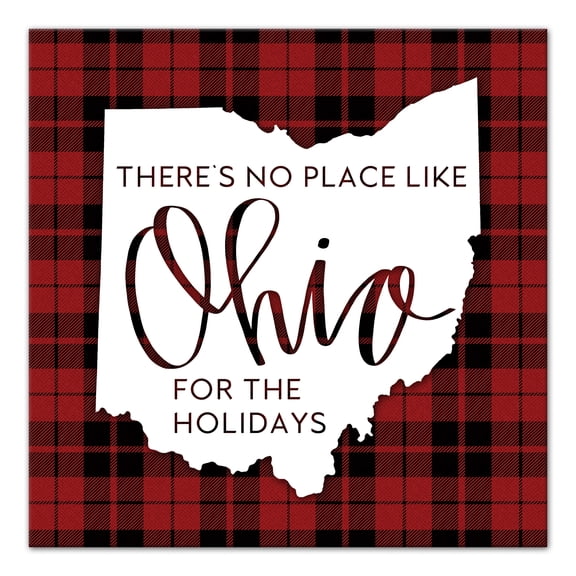 Creative Products There's No Place Like Ohio For the Holidays 16x16 Canvas Wall Art
