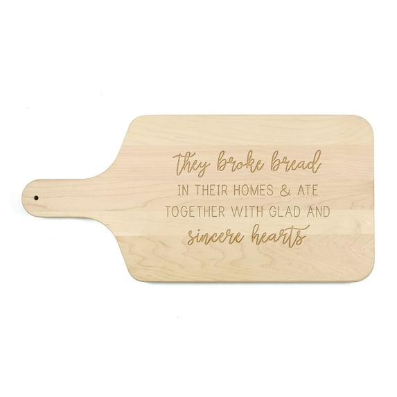 Creative Products They Broke Bread 17 x 8 Maple Paddle Cutting Board