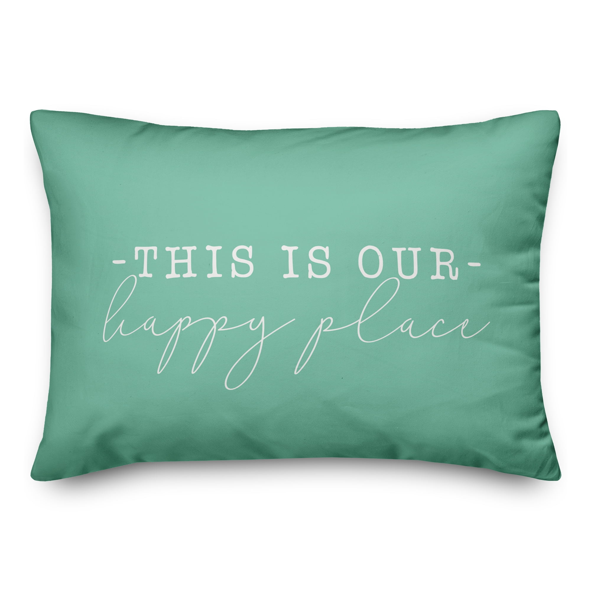 Mint Green Rectangular Outdoor Polyester Pillow