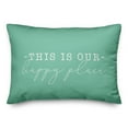 thumbnail image 1 of Creative Products This Is Our Happy Place Mint 14x20 Indoor / Outdoor Pillow, 1 of 8