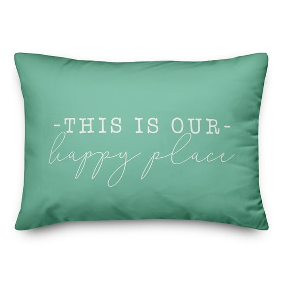 Creative Products This Is Our Happy Place Mint 14x20 Indoor / Outdoor Pillow