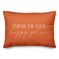 thumbnail image 1 of Creative Products This Is Our Happy Place Orange 14x20 Indoor / Outdoor Pillow, 1 of 8