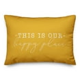 thumbnail image 1 of Creative Products This Is Our Happy Place Yellow 14x20 Indoor / Outdoor Pillow, 1 of 8