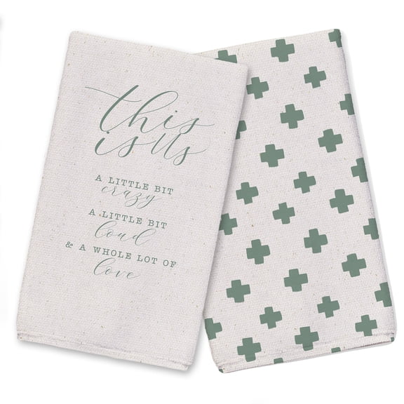 Creative Products This Is Us Crazy Green 16 x 25 Tea Towel Set of 2