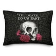 thumbnail image 1 of Creative Products Til Death Do Us Part Skull 20 x 14 Spun Poly Pillow, 1 of 3