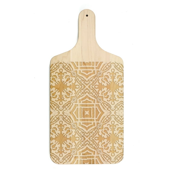 Creative Products Tile Pattern 8 x 17 Maple Paddle Cutting Board