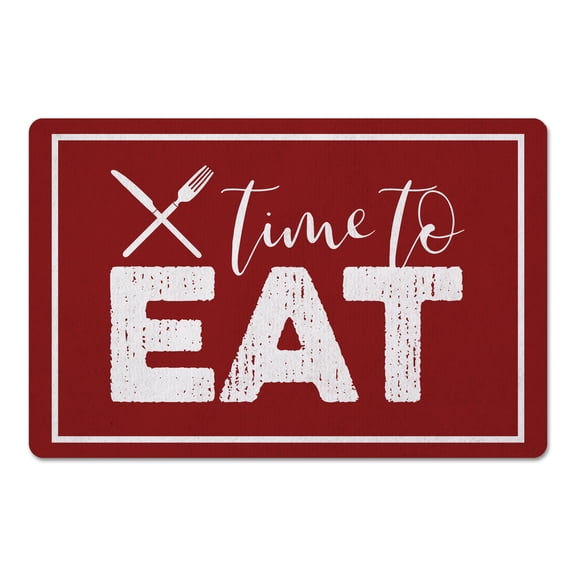 Creative Products Time to Eat Red 27x18 Floor Mat