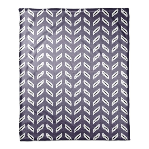 Creative Products Tire Track Pattern in Purple 50x60 Coral Fleece Blanket