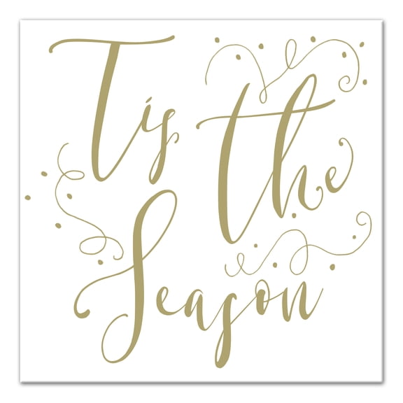 Creative Products Tis The Season Script 16x16 Canvas Wall Art