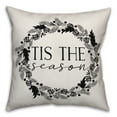 thumbnail image 1 of Creative Products Tis the Season Wreath 16x16 Spun Poly Pillow, 1 of 2