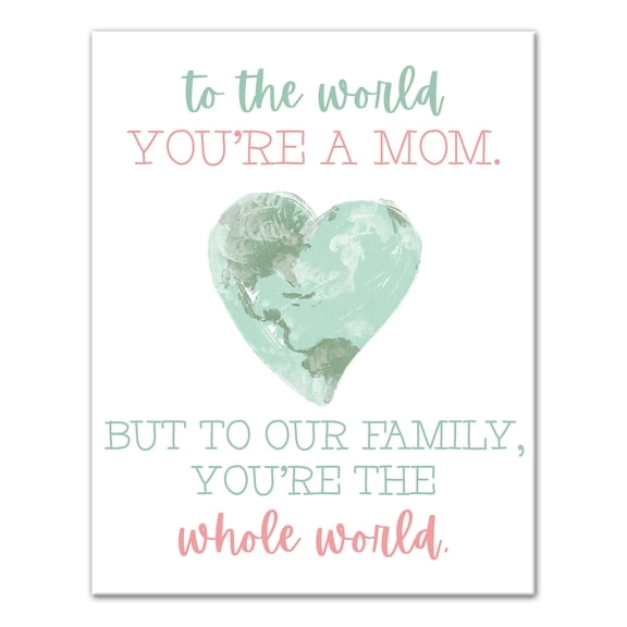 Creative Products To Our Family You are the World 11 x 14 Canvas Wall Art