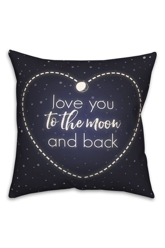 To The Moon And Back 16x16 Spun Poly Pillow