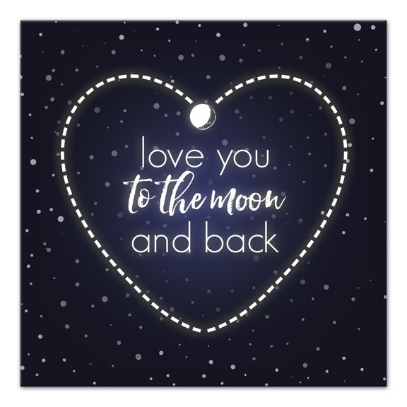 Creative Products To The Moon And Back 24x24 Canvas Wall Art