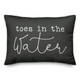 thumbnail image 1 of Creative Products Toes in the Water Black and White 14x20 Indoor / Outdoor Pillow, 1 of 2