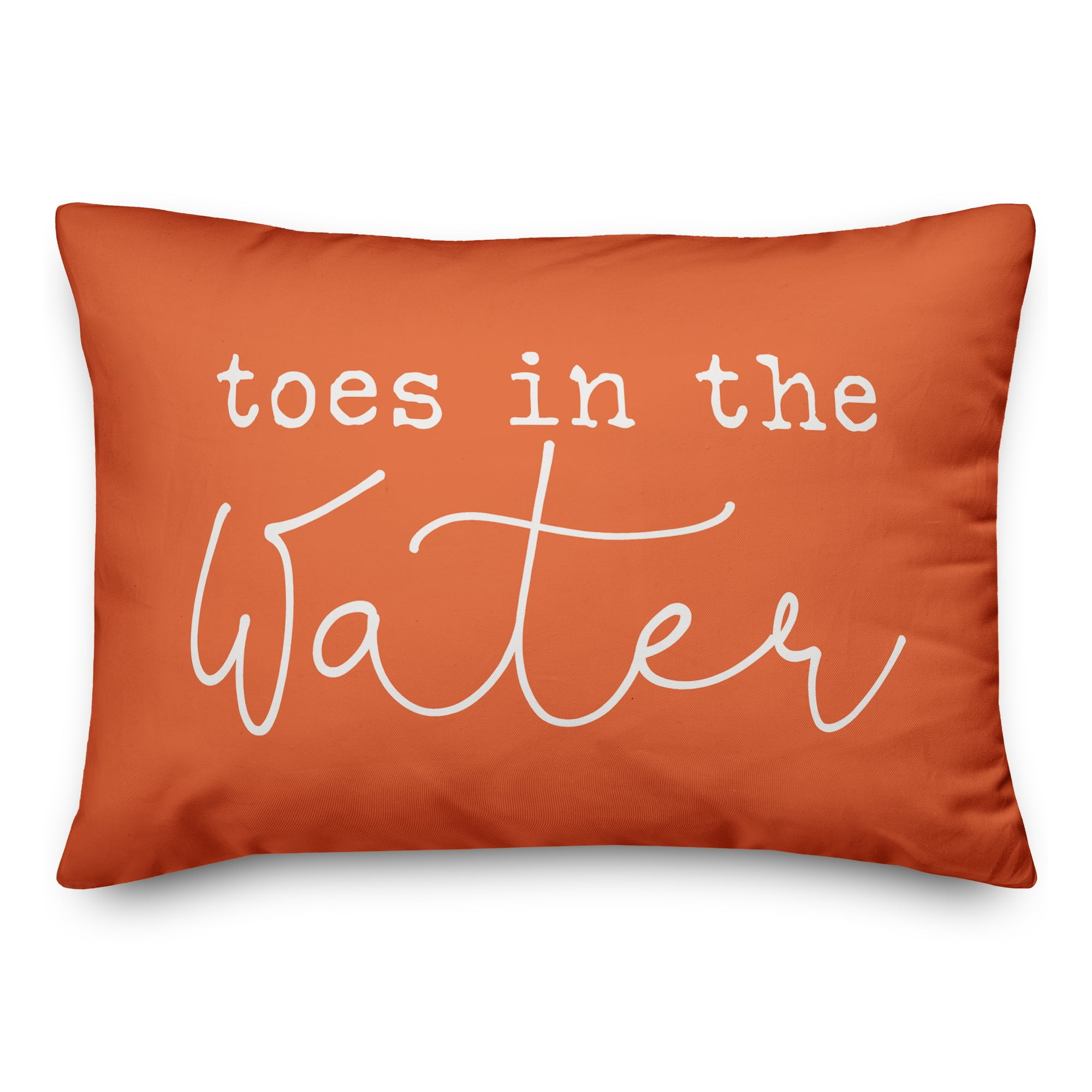 Creative Products Toes in the Water Orange 14x20 Indoor / Outdoor Pillow