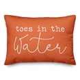 thumbnail image 1 of Creative Products Toes in the Water Orange 14x20 Indoor / Outdoor Pillow, 1 of 2