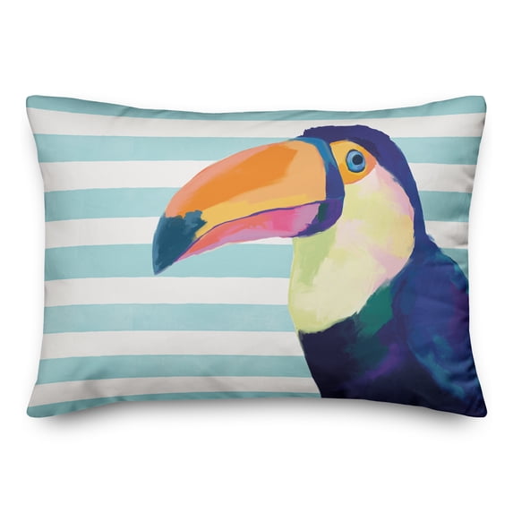 Creative Products Toucan Stripes 14x20 Indoor / Outdoor Pillow