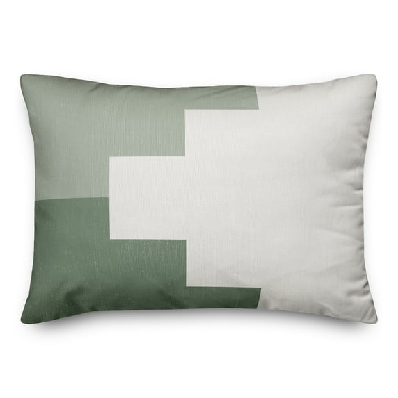 Creative Products Tri Boho Pattern Green 14 x 20 Indoor / Outdoor Pillow