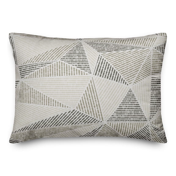 Creative Products Triangle Line Pattern 14x20 Spun Poly Pillow