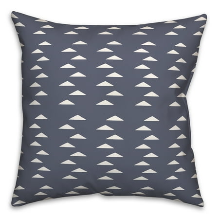 Creative Products Triangle Patterns Blue 18 x 18 Indoor / Outdoor Pillow