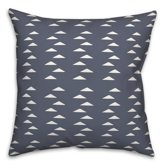 Creative Products Triangle Patterns Blue 18 x 18 Indoor / Outdoor Pillow