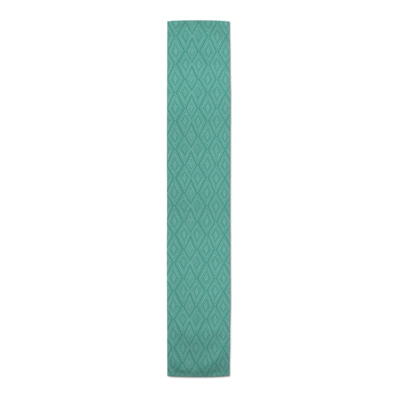 Creative Products Tribal Diamond Teal 16x90 Poly Twill Table Runner
