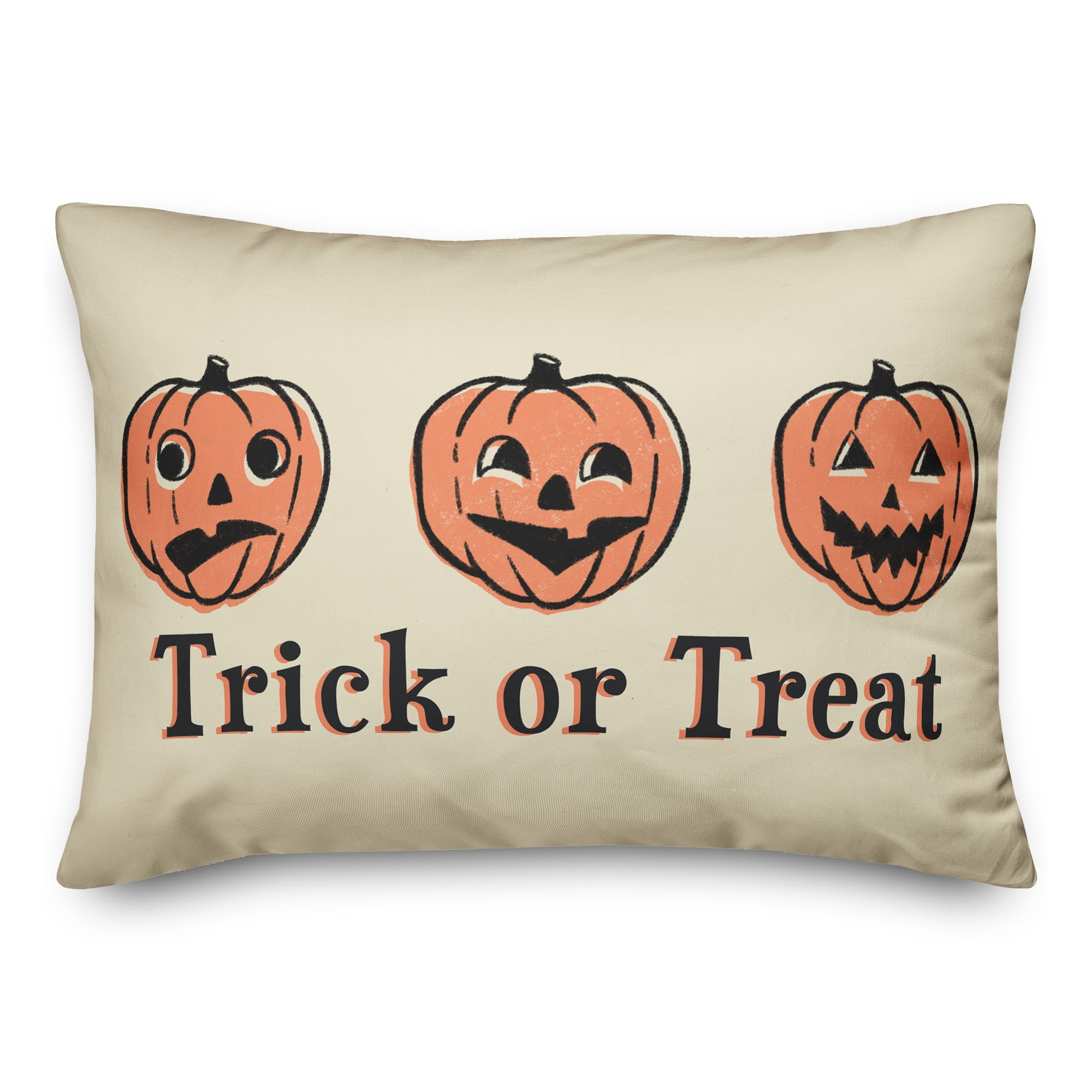 Creative Products Trick or Treat Pumpkins 14x20 Spun Poly Pillow
