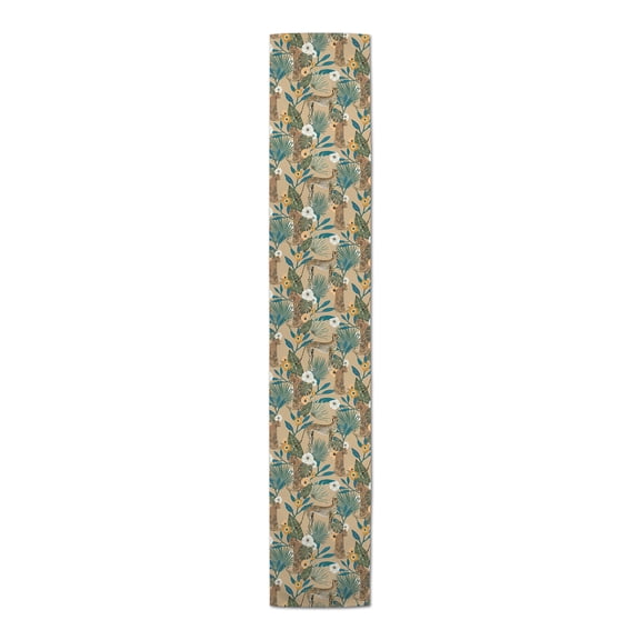 Creative Products Tropical Cheetah Beige 16 x 90 Cotton Twill Table Runner