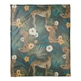 thumbnail image 1 of Creative Products Tropical Cheetah Green 50 x 60 Coral Fleece Blanket, 1 of 3