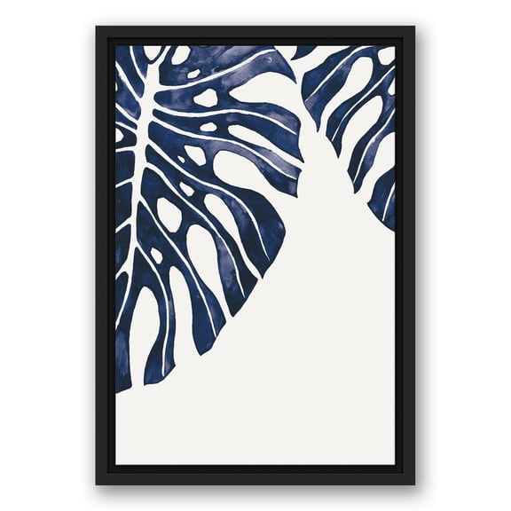 Creative Products Tropical Indigo Leaves 12 x 18 Canvas Wall Art
