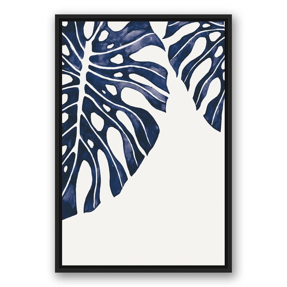 Creative Products Tropical Indigo Leaves 20 x 30 Canvas Wall Art