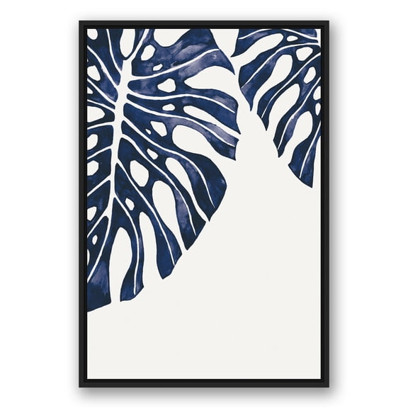 Creative Products Tropical Indigo Leaves 24 x 36 Canvas Wall Art