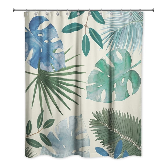 Creative Products Tropical Leaf Variety 2 71x74 Shower Curtain