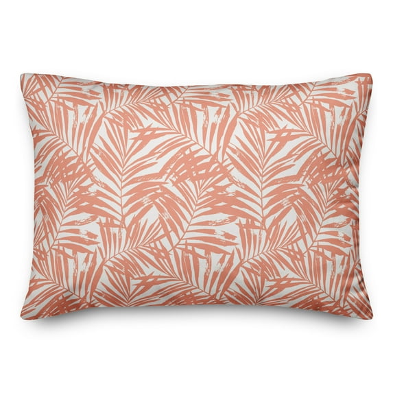 Creative Products Tropical Leaves Coral 14x20 Spun Poly Pillow