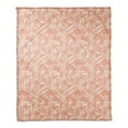 thumbnail image 1 of Creative Products Tropical Leaves Coral 50x60 Coral Fleece Blanket, 1 of 3
