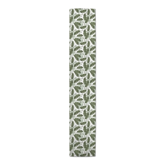 Creative Products Tropical Leaves Pattern 16 x 90 Cotton Twill Table Runner