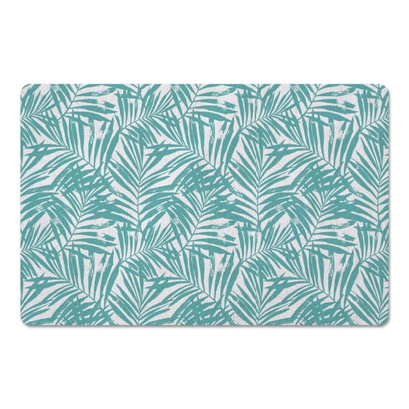 Creative Products Tropical Leaves Teal 27x18 Floor Mat